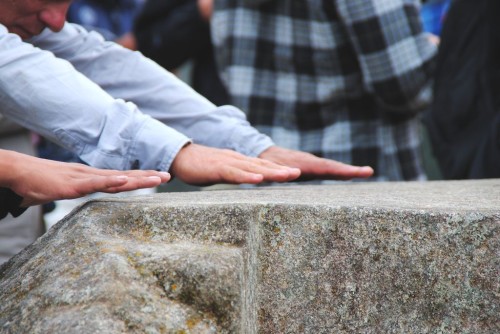 Tourists visiting Machu Picchu