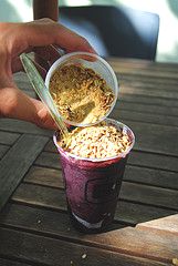 Açaí with granola from Bibi Sucos in Rio de Janeiro, Brazil