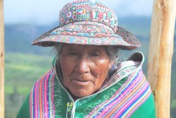 Indigenous woman in Yanque, Peru
