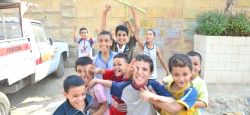 Poor street children in Old Cairo, Egypt