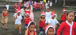 Christmas at Taal Volcano Children at Christmas in the Philippines