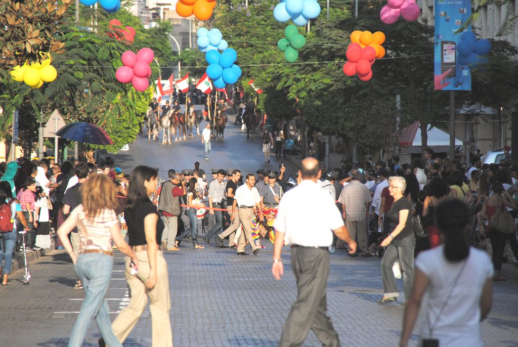 Hamra Street in Beirut, Lebanon