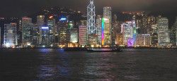 Skyline of Hong Kong island