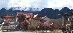 Construction in Vang Vieng, Laos