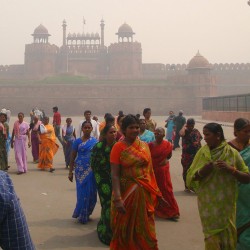 Women in Saris in India