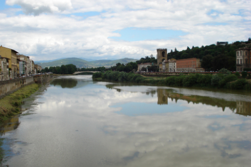 Arno River Florence Tuscany, Beyond The Tower