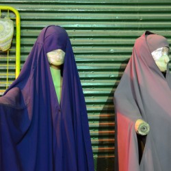 Burqas in Market in Aswan Egypt