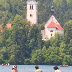 Canoe Lake Bled Slovenia
