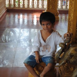 Child at Temple in Siem Reap Cambodia