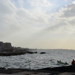 Corniche in Alexandria Egypt