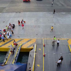 Ferry Terminal in Piraeus Greece