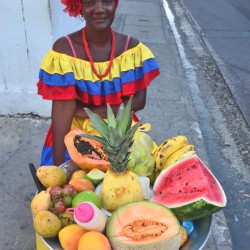 Fruit Seller in Cartagena Colombia