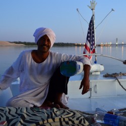 Man on Felucca in Egypt