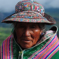 Old Inca Woman Yanque Peru