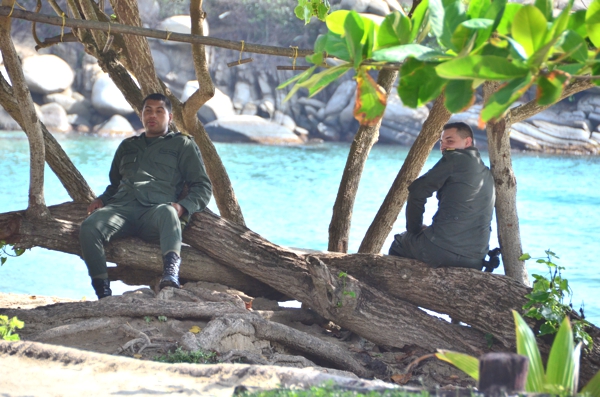 Police Officers in Parque Tayrona Colombia Or, Maybe Colombia Is Dangerous...