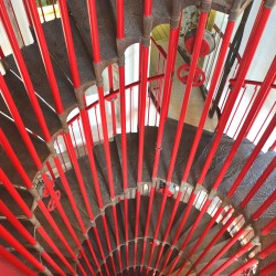 Red Spiral Staircase