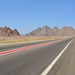 Road in Sinai Peninsula Egypt