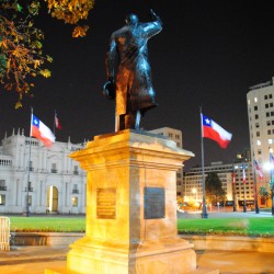 Salvador Allende at La Moneda in Santiago Chile