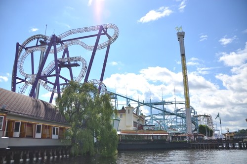 Gröna Lund is a theme park that sits right in the middle of Stockholm