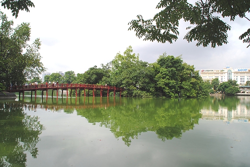 Take in Hanoi's 1,000 years of history, such as Hoan Kiem Lake