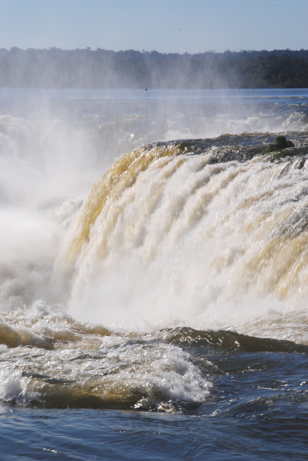 Iguazú Falls straddles the Argentina-Brazil border