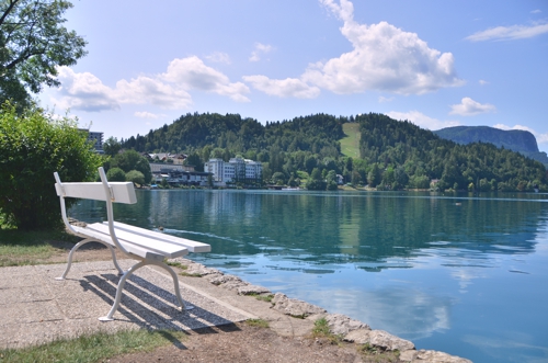 The scene that greets you when you arrive at Lake Bled is almost indescribably bucolic