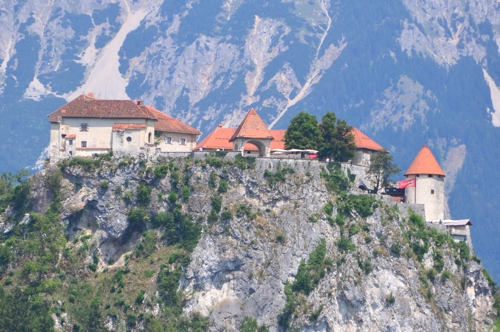 Although this structure atop a plateau that overlooks Lake Bled is beautiful, it isn't an ancient castle -- it's a luxury hotel!