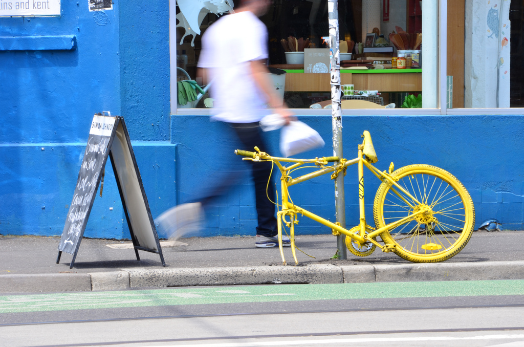 A street scene in Melbourne's hip Fitzroy neighborhood