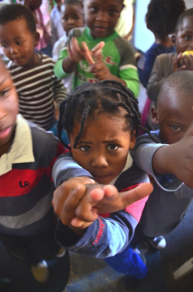 Adorable children at a preschool in Khayelitsha