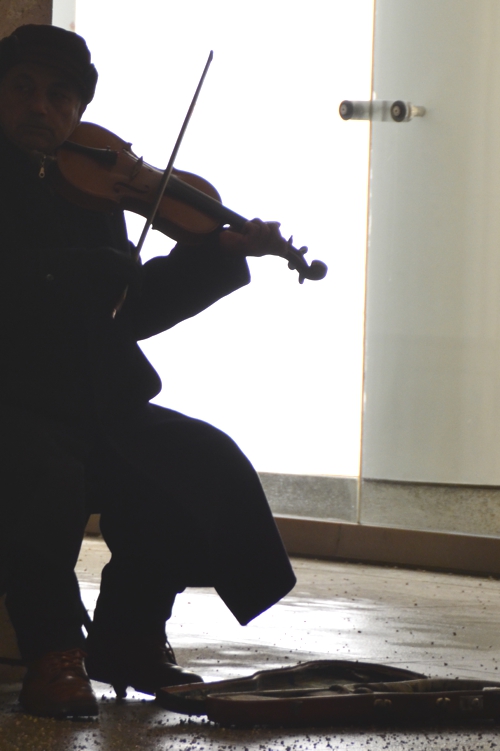 Munich's frigid winter temperatures don't stop its street musicians