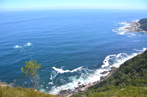 The point where the Storms River empties into the Atlantic Ocean is the de-facto end of South Africa's Garden Route