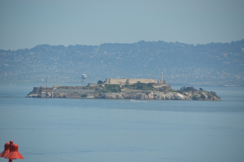 The Golden Gate Bridge provides great views of Alcatraz Island, home to the iconic prison of the same name