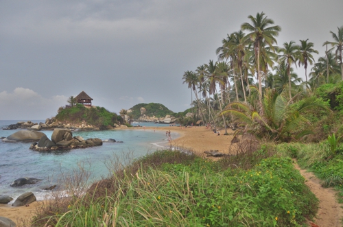 Located a few hours' hike from the park's entrance, Cabo San Juan beach is a popular place to spend your first night