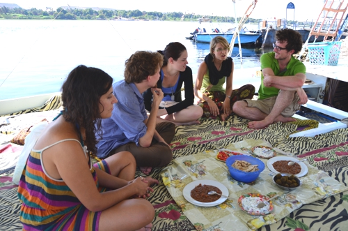 Lunch onboard the felucca is simple but delicious, not to mention relaxing