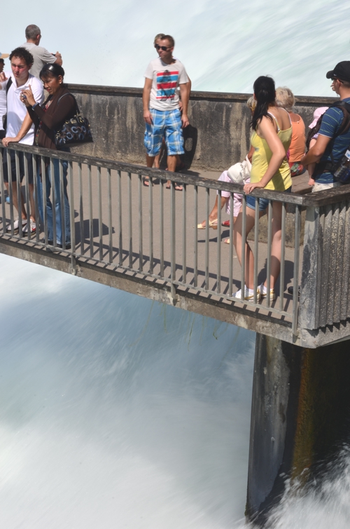 Rheinfall's viewpoints are built such that you can almost literally walk on water