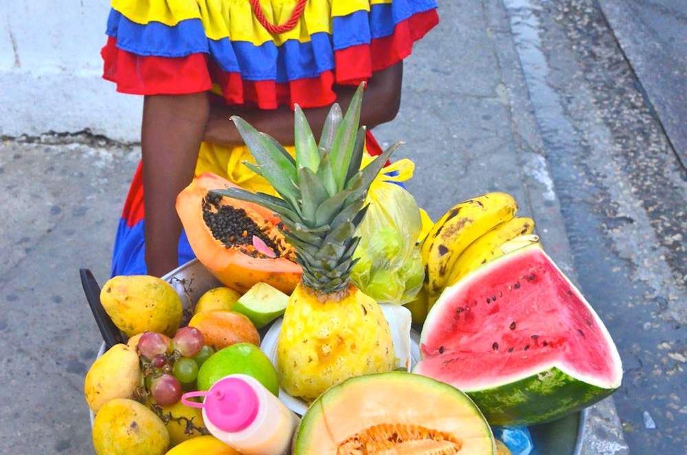 Fruit seller in Cartagena