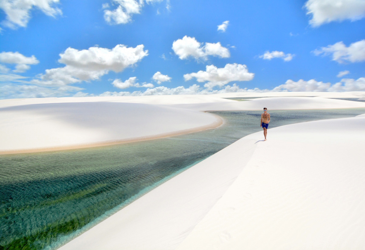 Robert Schrader at the Lençóis Maranhenses in Brazil