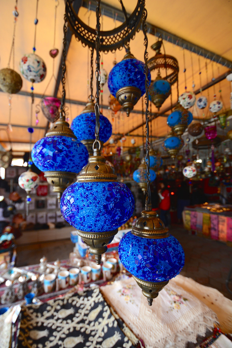Blue Lamp in Cappadocia, Turkey