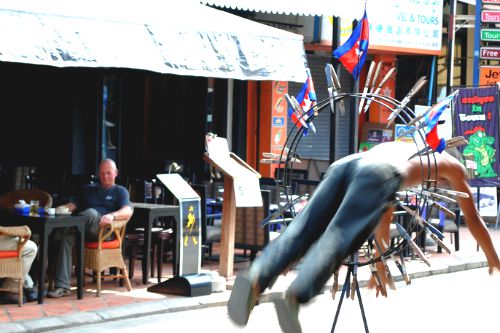 Stunt man in Cambodia