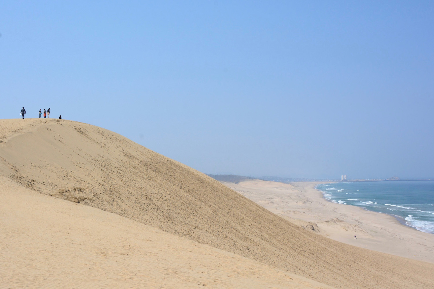 Dunes in desert in Tottori, Japan