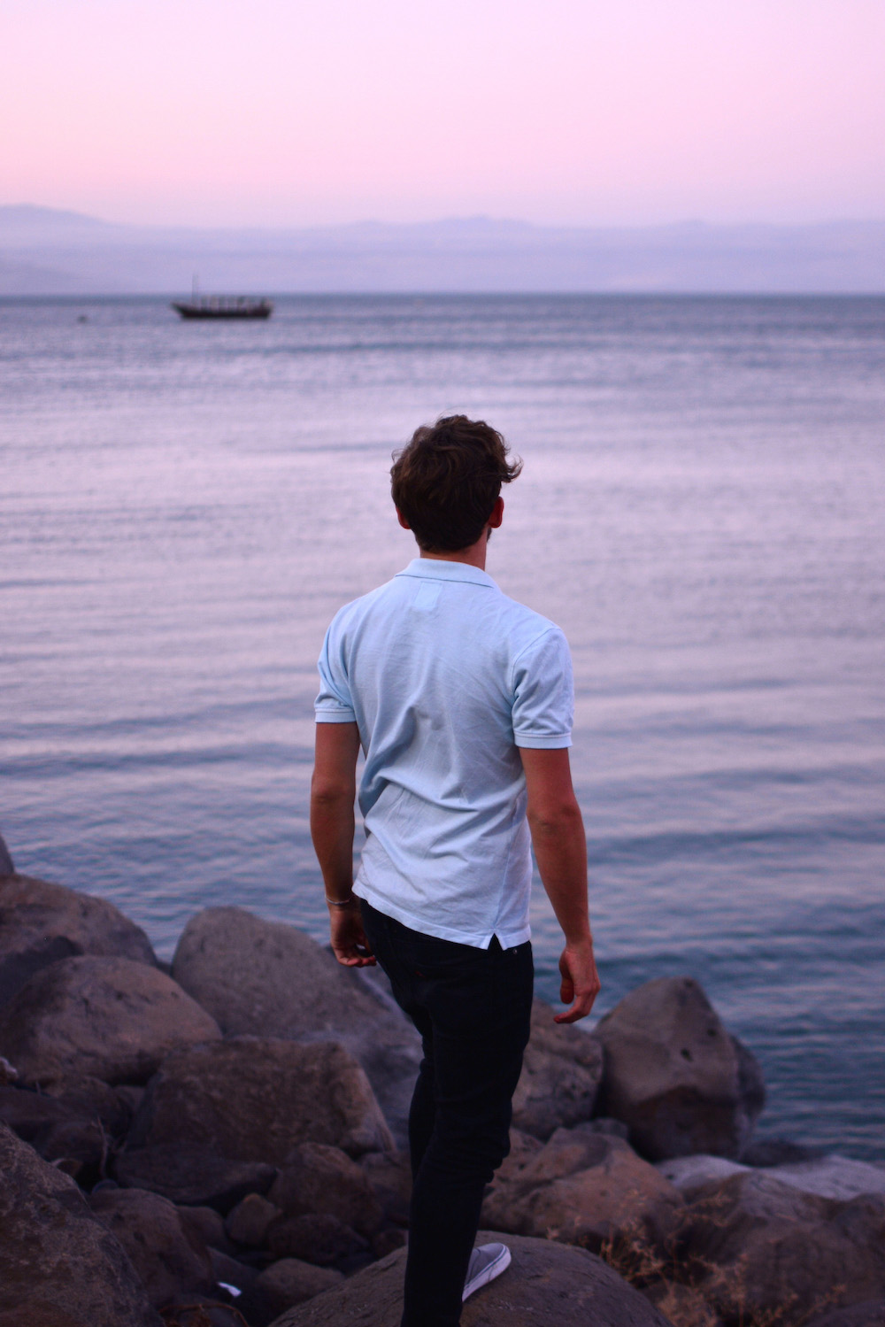 Robert Schrader above the sea of Galilee