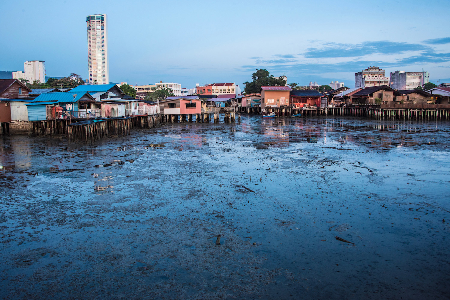 Stilt houses in Penang Malaysia