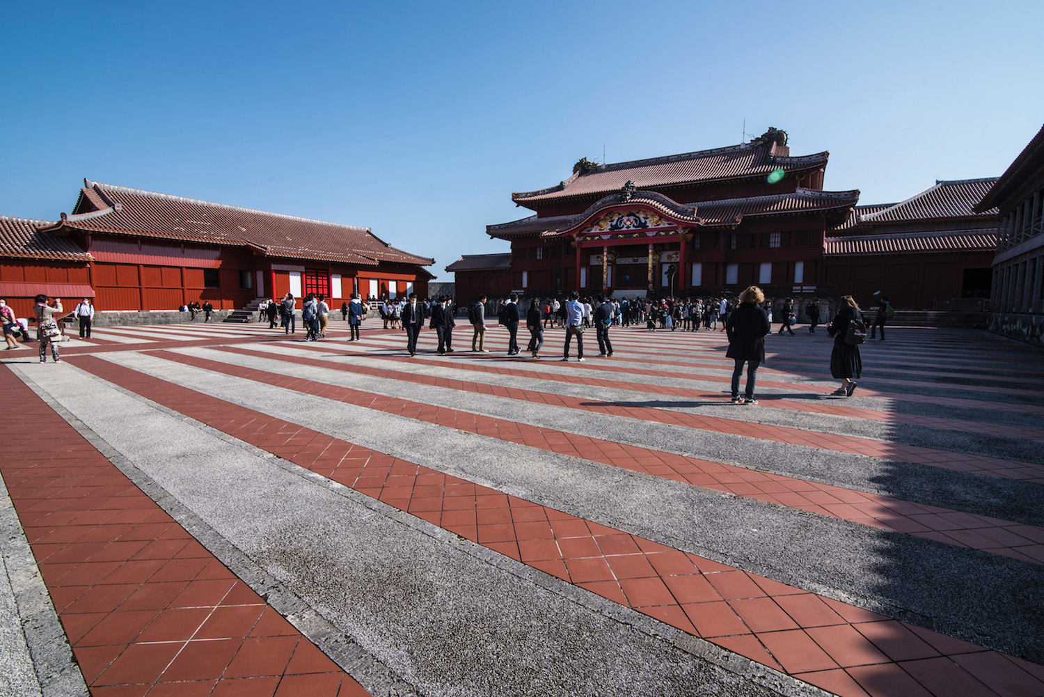 Okinawa Shuri Castle in winter