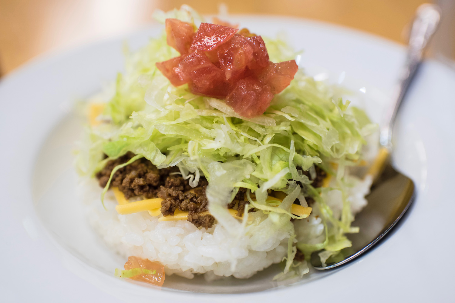 Taco rice in Okinawa, Japan