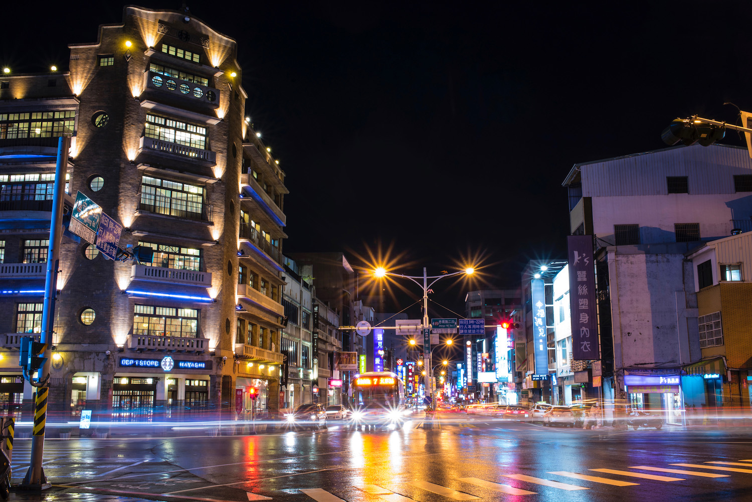 Tainan Taiwan at night